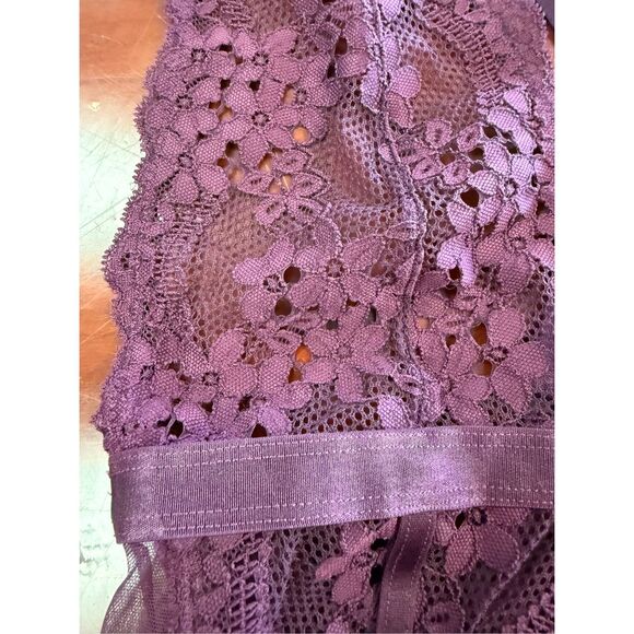 Oh La La Cheri Stassi Sheer Babydoll w/Thong IN Potent Purple sz S/M NWT - Picture 3 of 10